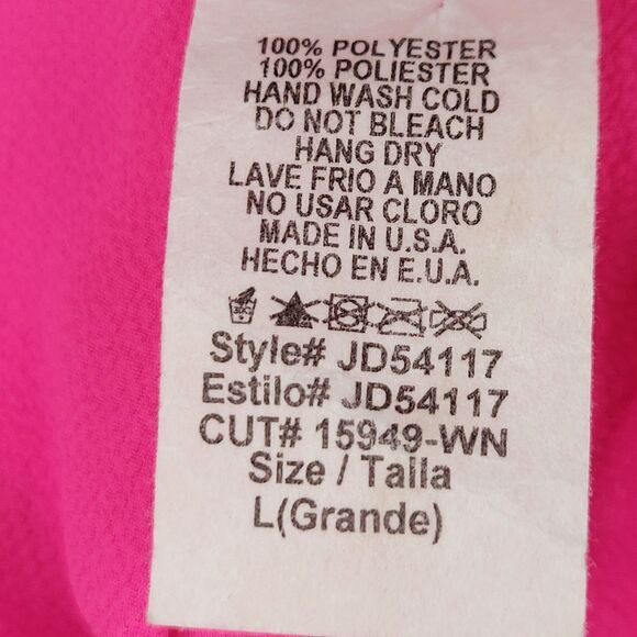 Allie Rose hot pink fuchsia halter open back elastic waist dress size large - Picture 5 of 7